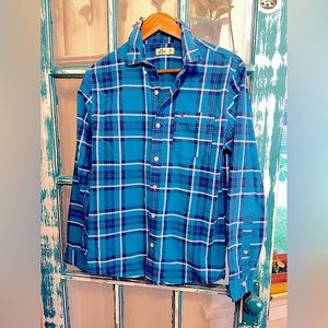 PEACOCK BLUE BUTTON DOWN SHIRT